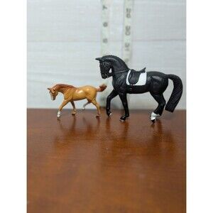 RARE Breyer 1999 Foal, 2010 Safari Ltd James on Dancing Bells Horse Figurine Set